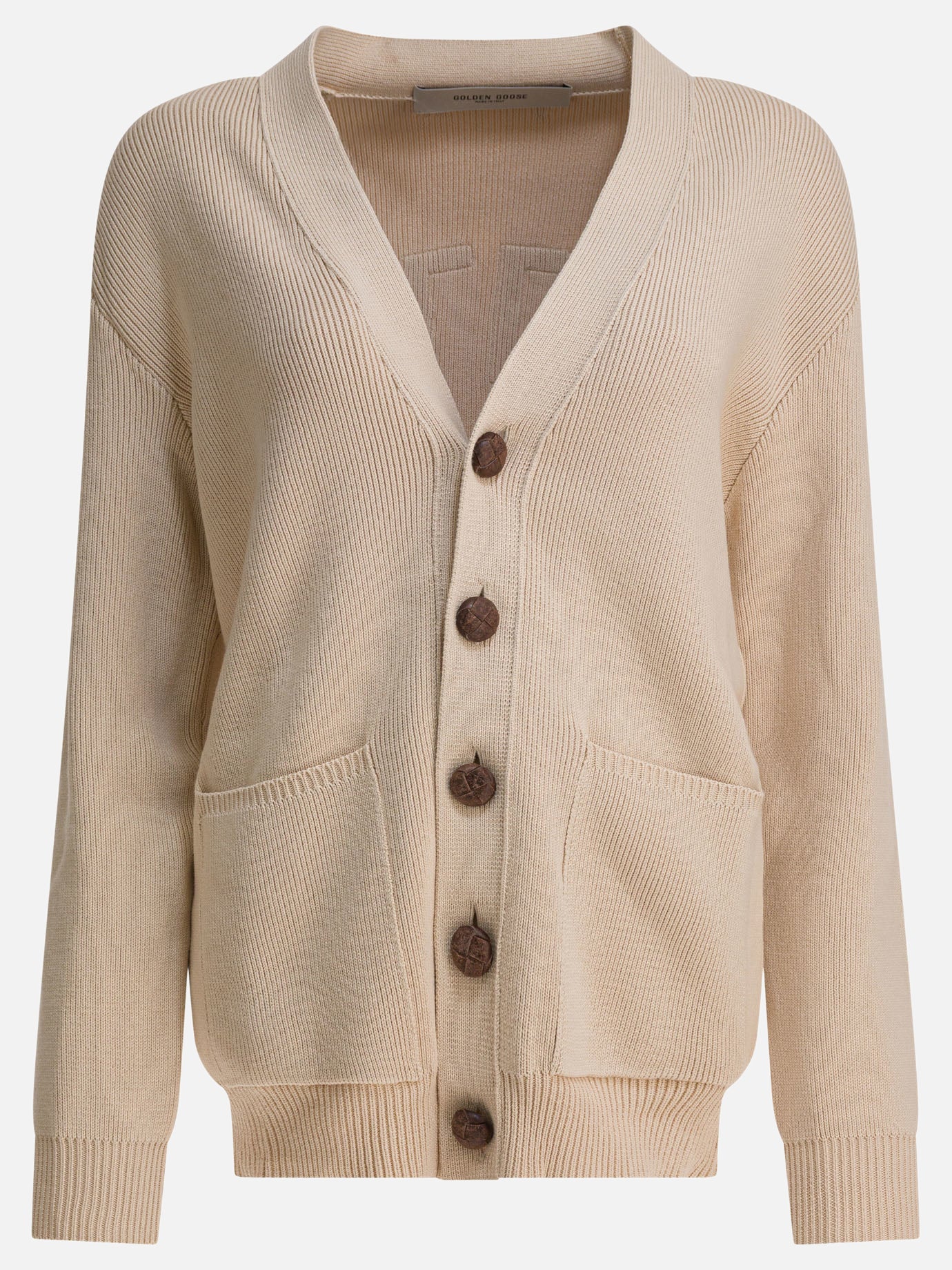 Cardigans Solid colour  Beige - Golden Goose Women | PDP | VIETTI Online Store | thumbnail