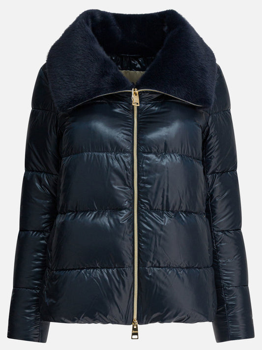 Down jackets Solid colour  Blue - Herno Women | PLP | VIETTI Online Store 
