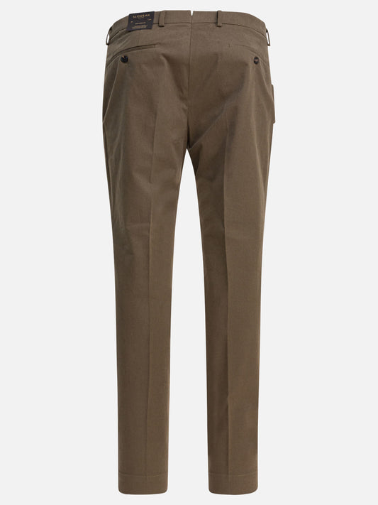 Pantaloni sartoriali Solid colour  Marrone - Incotex Uomo | VIETTI Online Store | 2
