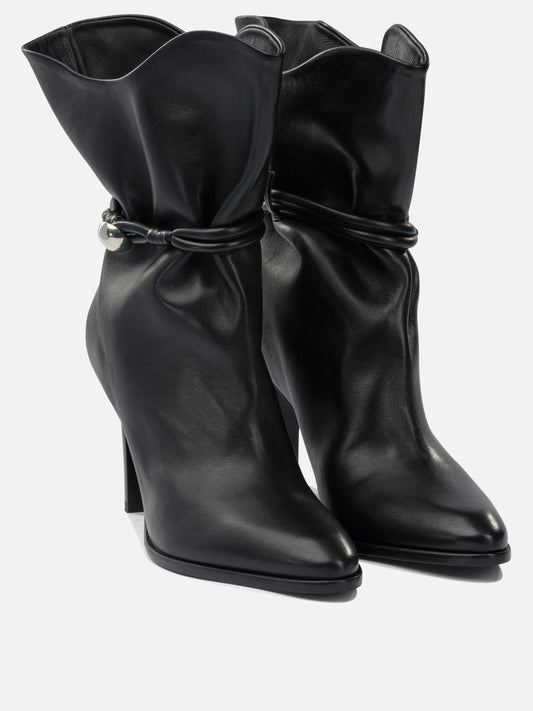 Pull-on boots 100% lamb leather - 100% leather  Black - Isabel Marant Women | PDP | VIETTI Online Store | 2

