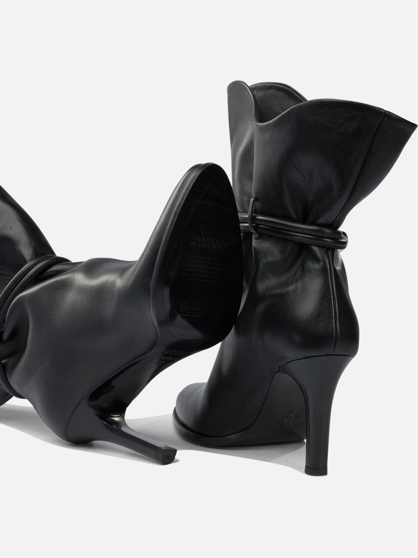 Pull-on boots 100% lamb leather - 100% leather  Black - Isabel Marant Women | PDP | VIETTI Online Store | Zoom-Modal_5
