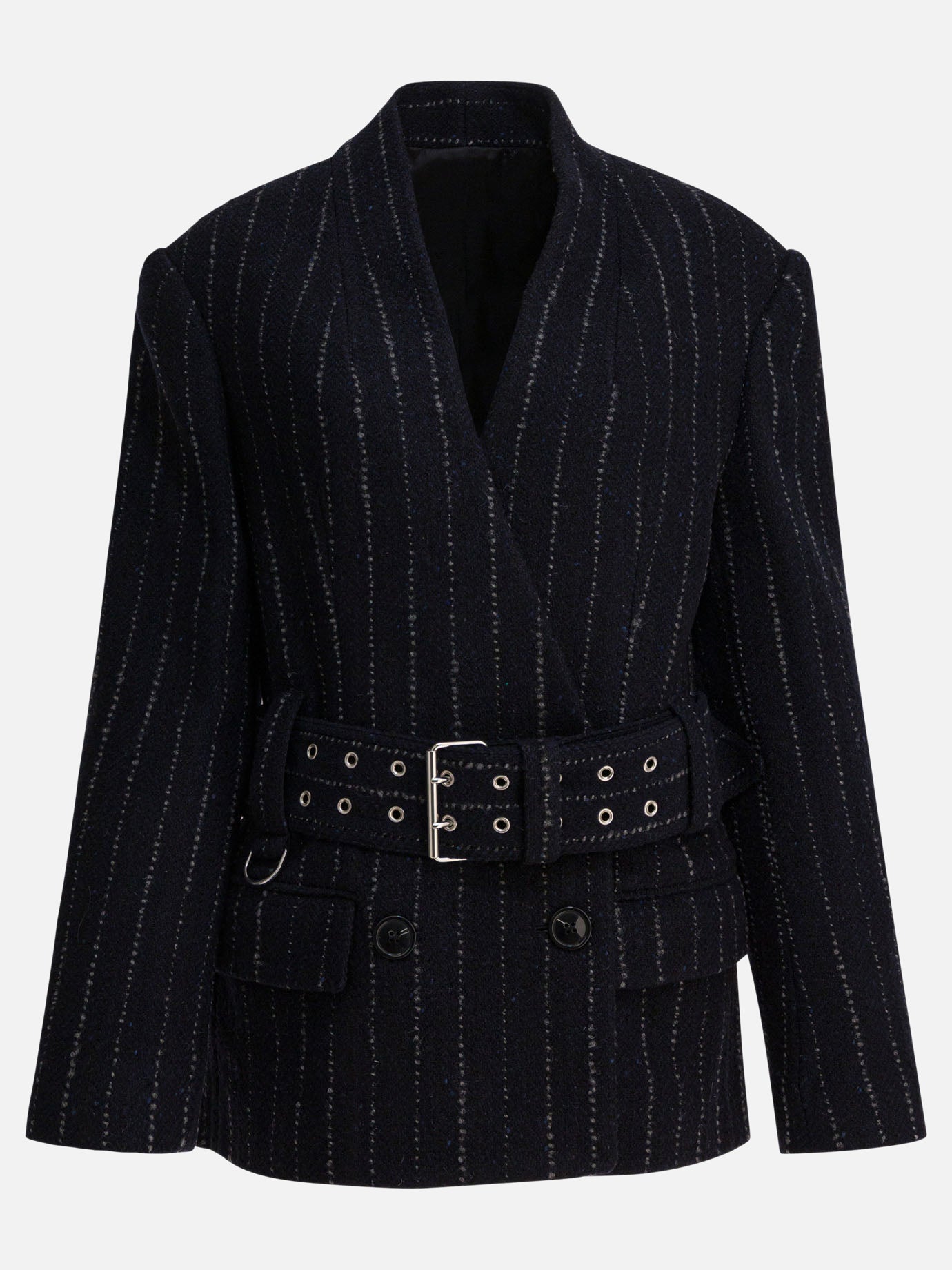 Cappotti corti Pinstripe  Blu - Isabel Marant Donna | PDP | VIETTI Online Store | Zoom-Modal
