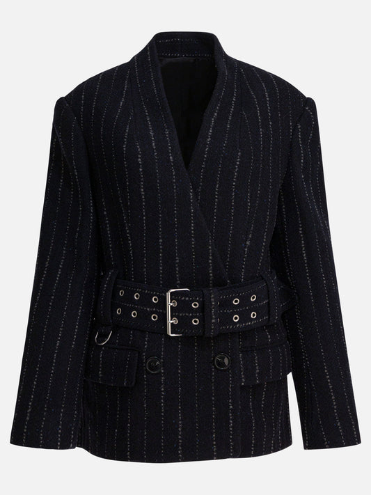Cappotti corti Pinstripe  Blu - Isabel Marant Donna | PLP | VIETTI Online Store 
