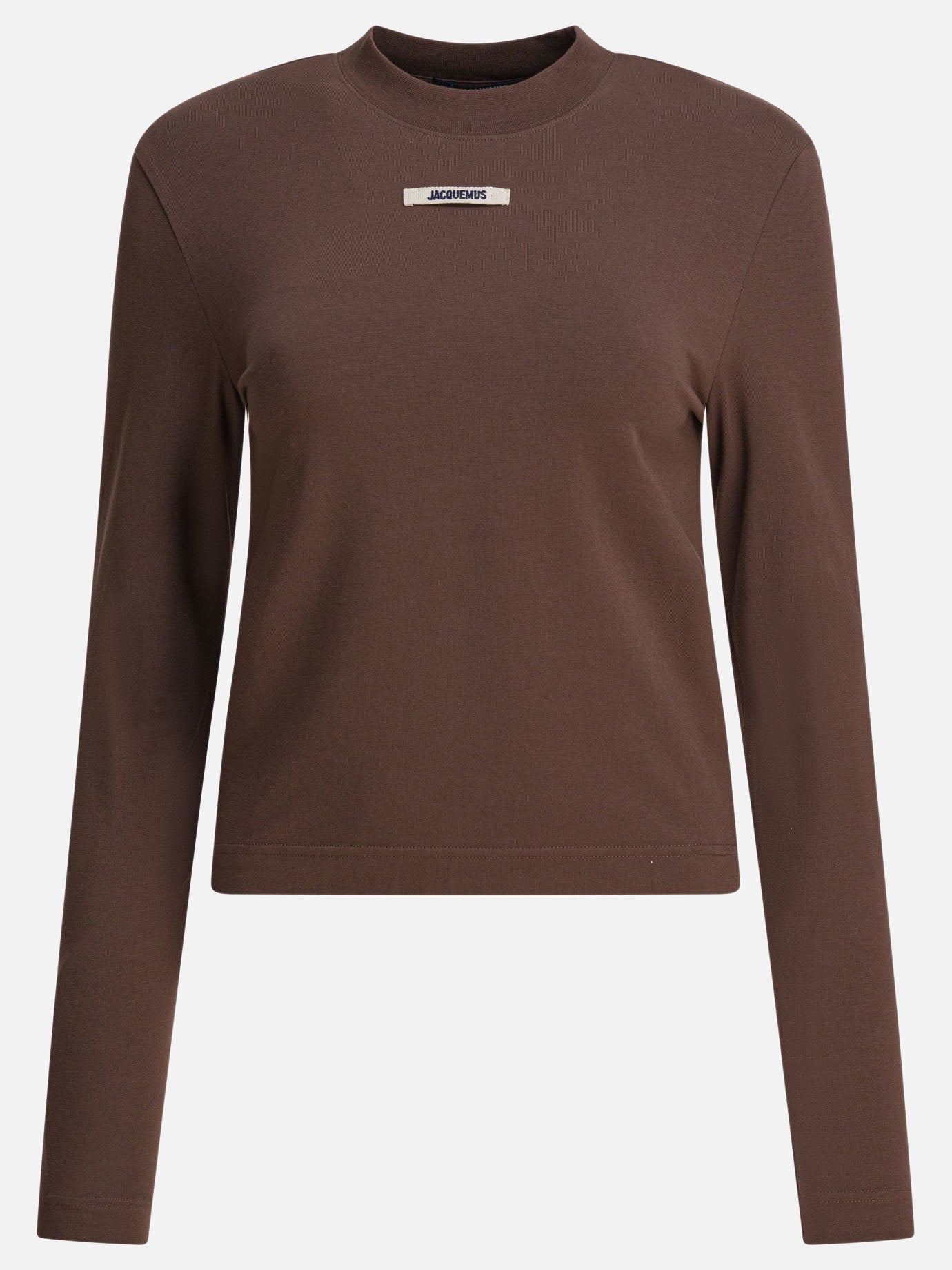 T-shirt girocollo Logo  Marrone - Jacquemus Donna | PDP | VIETTI Online Store | Zoom-Modal
