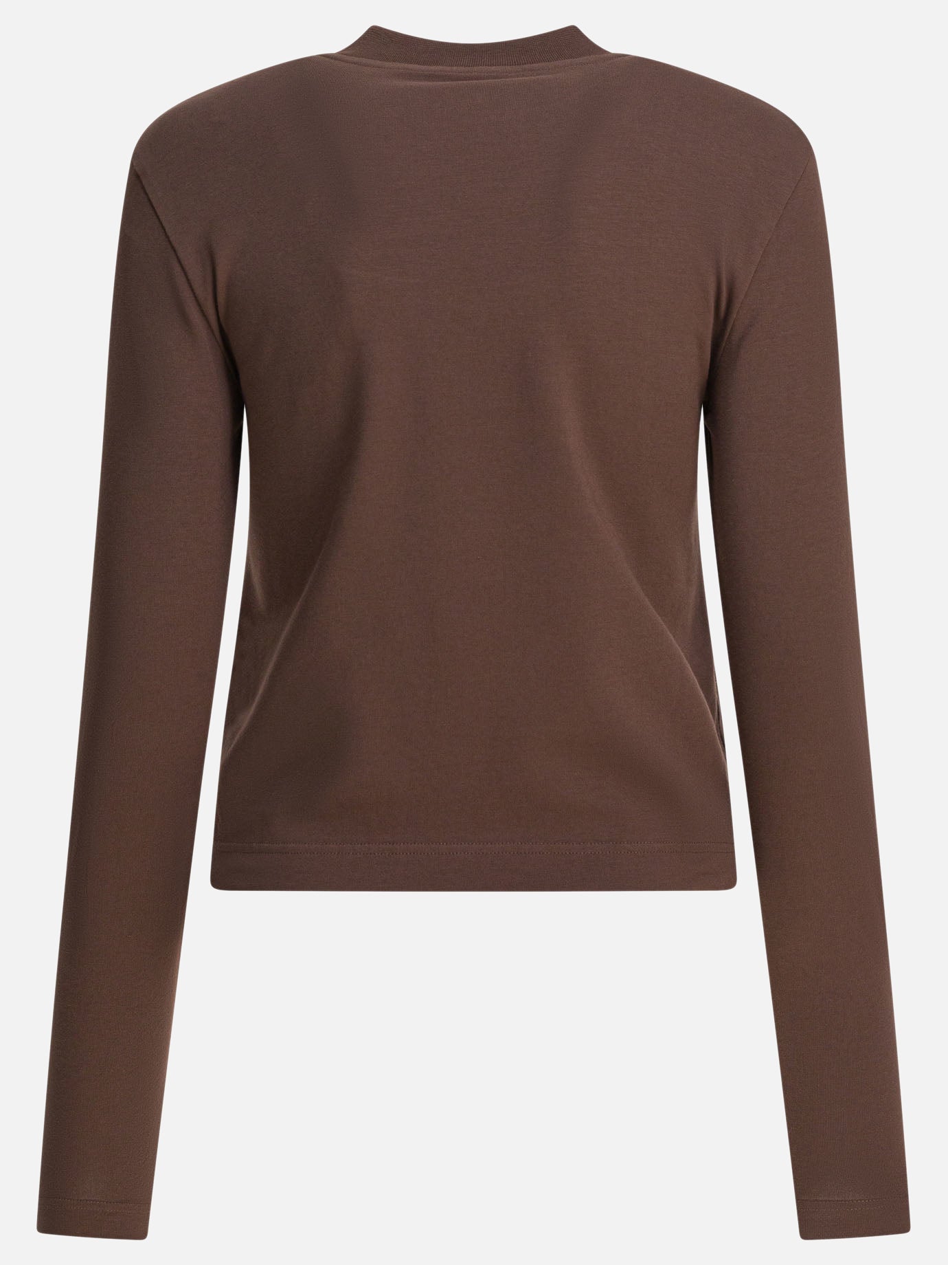 T-shirt girocollo Logo  Marrone - Jacquemus Donna | PDP | VIETTI Online Store | thumbnail_2