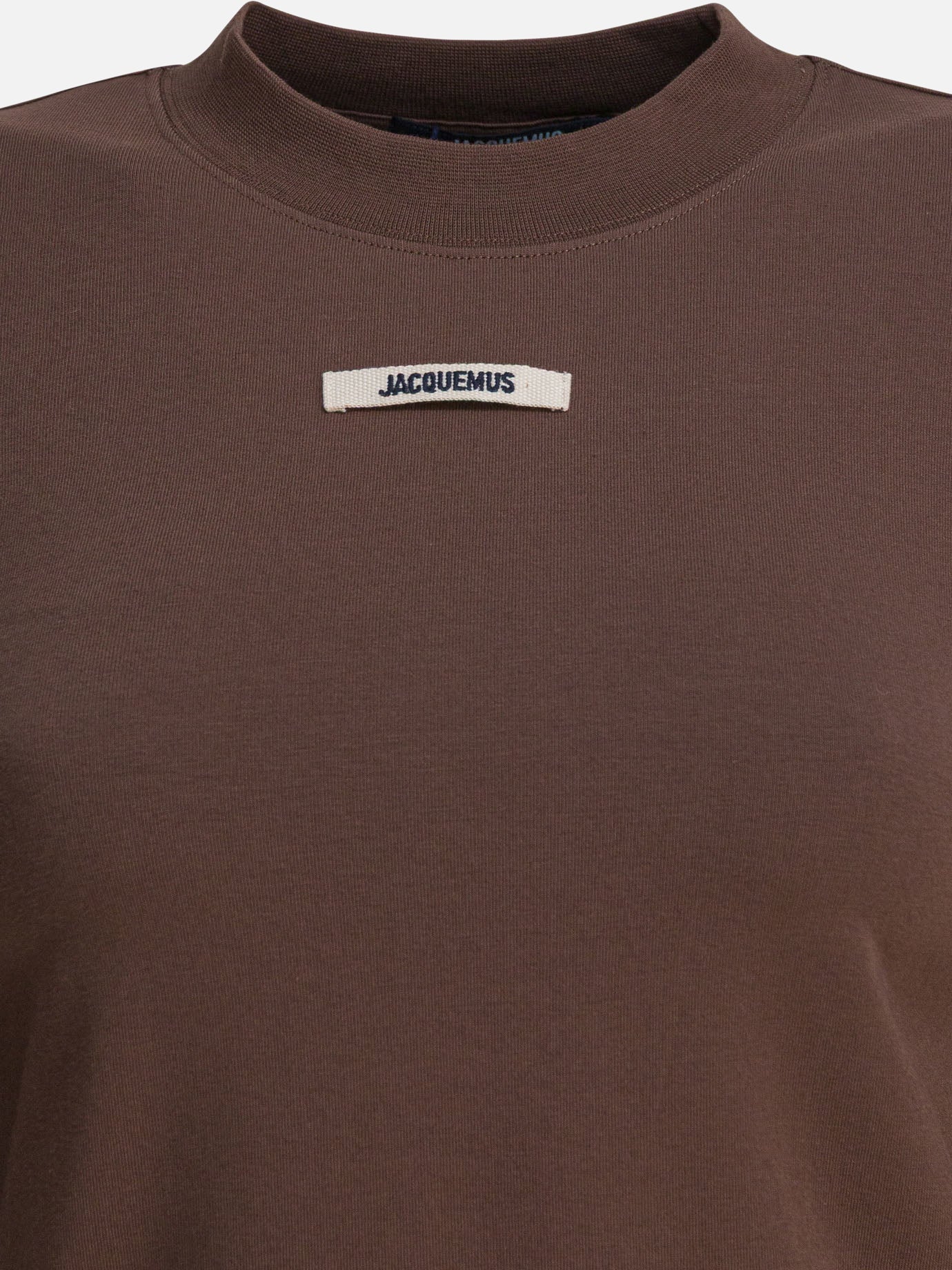 T-shirt girocollo Logo  Marrone - Jacquemus Donna | PDP | VIETTI Online Store | thumbnail_3