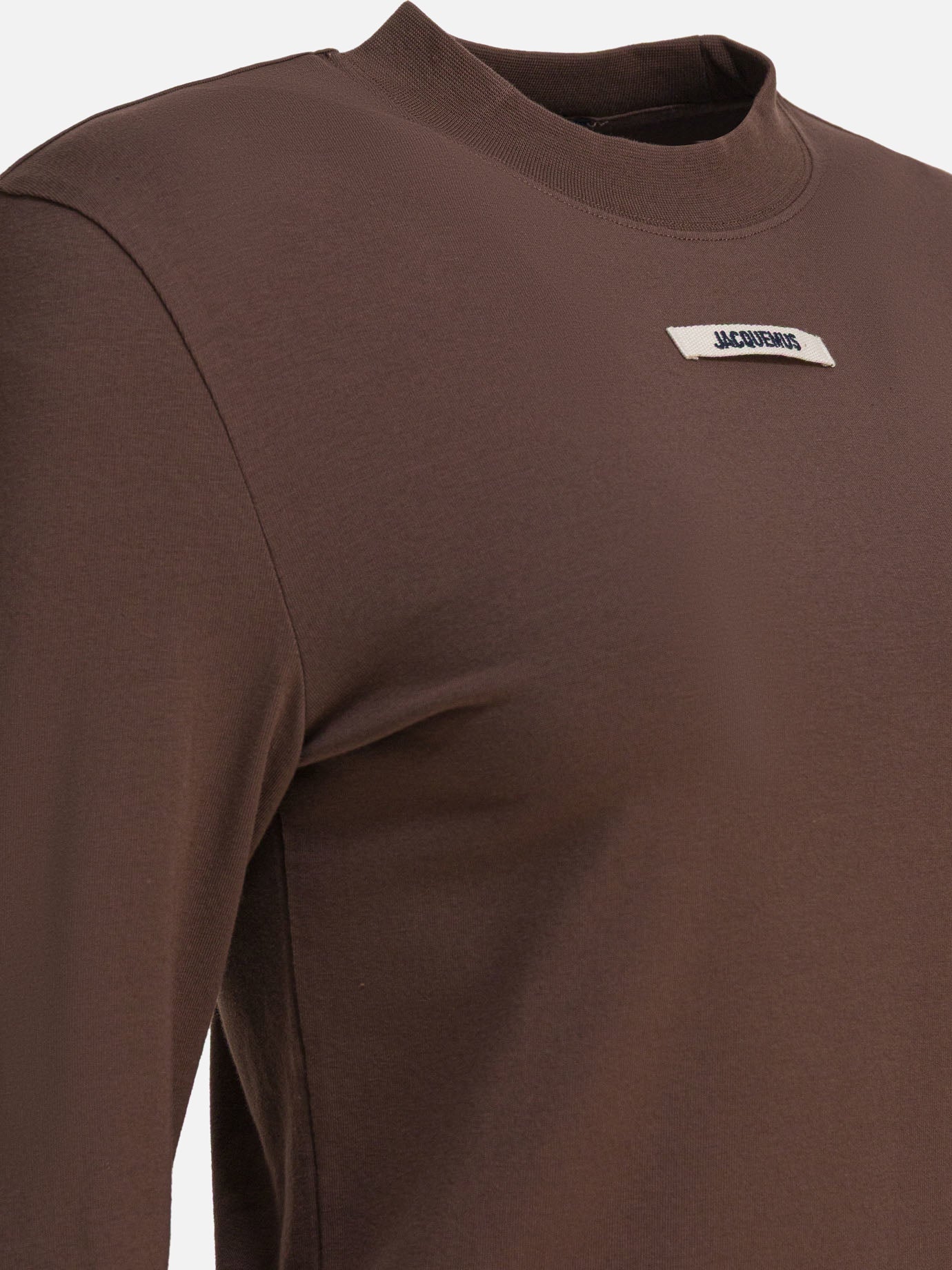 T-shirt girocollo Logo  Marrone - Jacquemus Donna | PDP | VIETTI Online Store | thumbnail_4