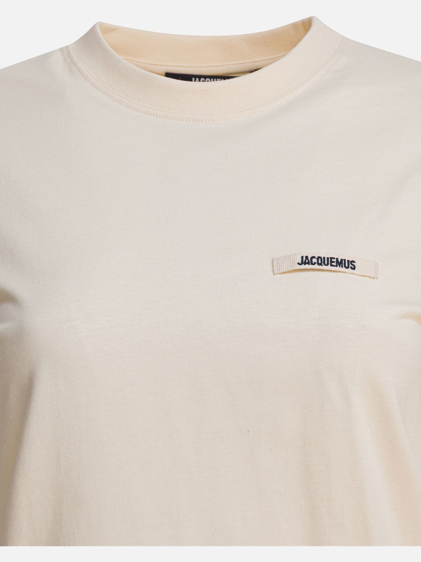 T-shirt girocollo Logo  Beige - Jacquemus Donna | PDP | VIETTI Online Store | thumbnail_3