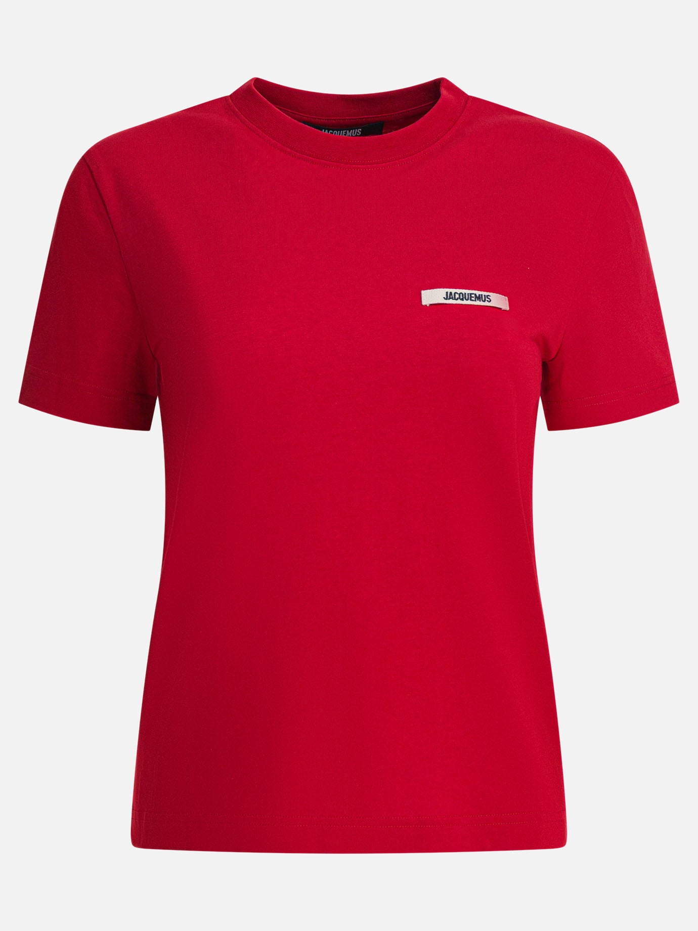 T-shirt girocollo Logo  Rosso - Jacquemus Donna | PDP | VIETTI Online Store | thumbnail