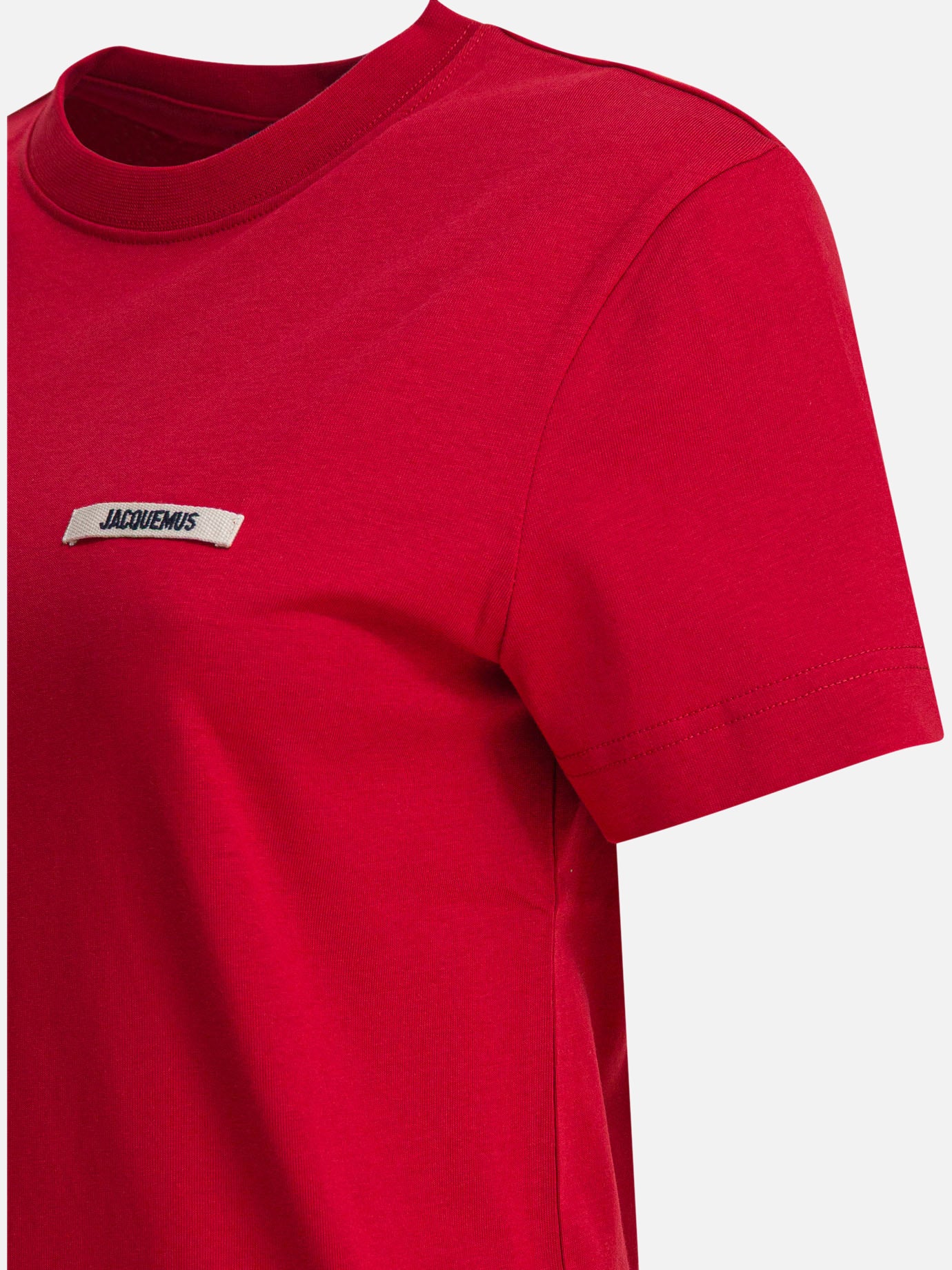 T-shirt girocollo Logo  Rosso - Jacquemus Donna | PDP | VIETTI Online Store | thumbnail_4