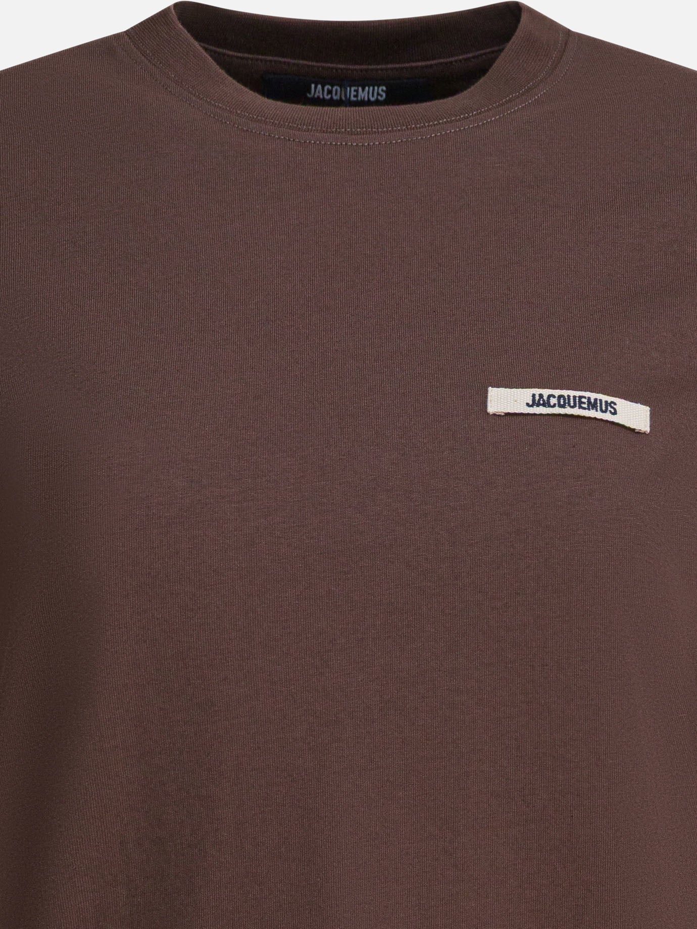 T-shirt girocollo Logo  Marrone - Jacquemus Donna | PDP | VIETTI Online Store | thumbnail_3