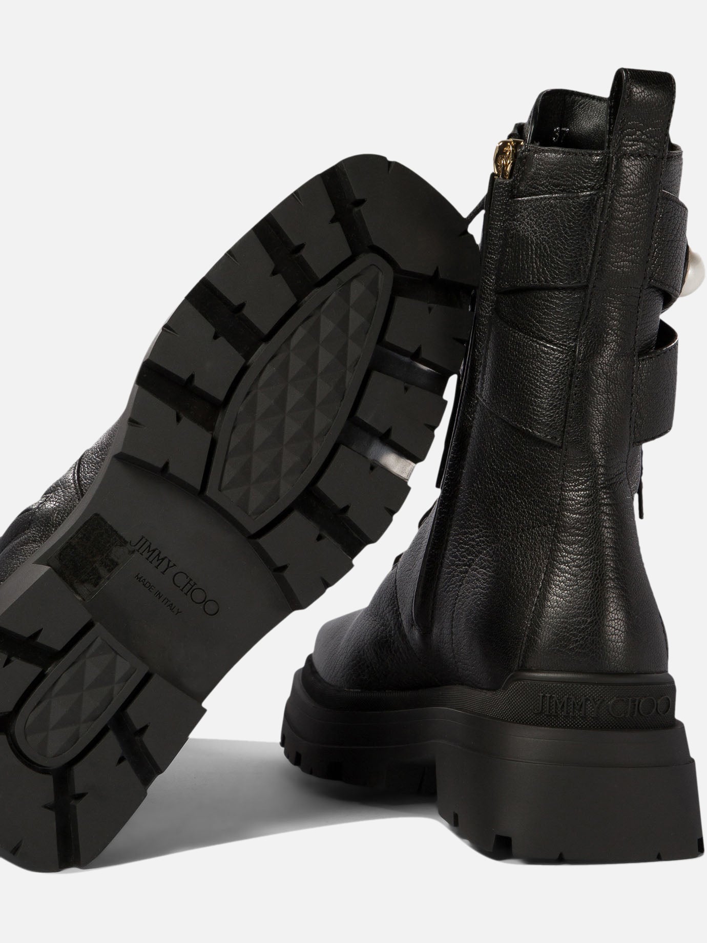 Anfibi 90% goat 10% lamb - 100% rubber  Nero - Jimmy Choo Donna | PDP | VIETTI Online Store | thumbnail