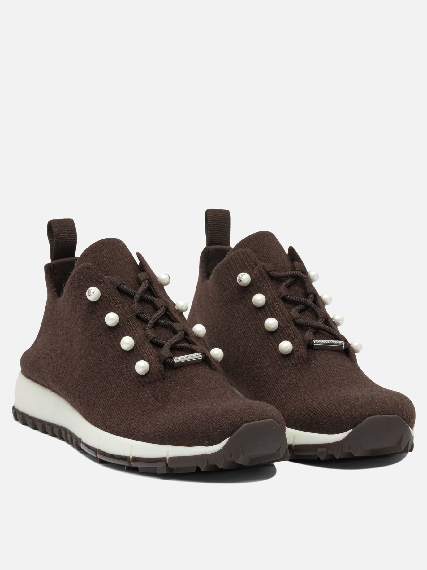 Low top sneakers 100% textile - 100% rubber  Brown - Jimmy Choo Women | PDP | VIETTI Online Store | thumbnail_2