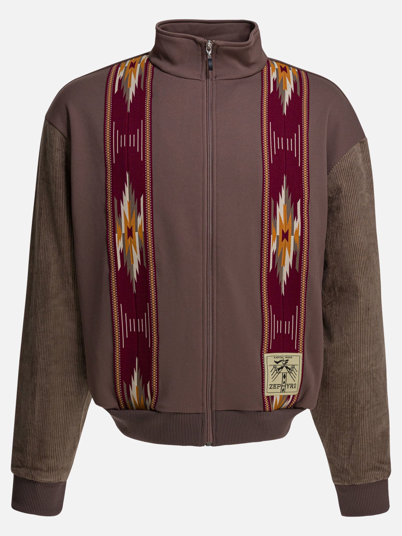 Felpe con zip Solid colour  Marrone - KAPITAL Uomo | PDP | VIETTI Online Store | Zoom-Modal
