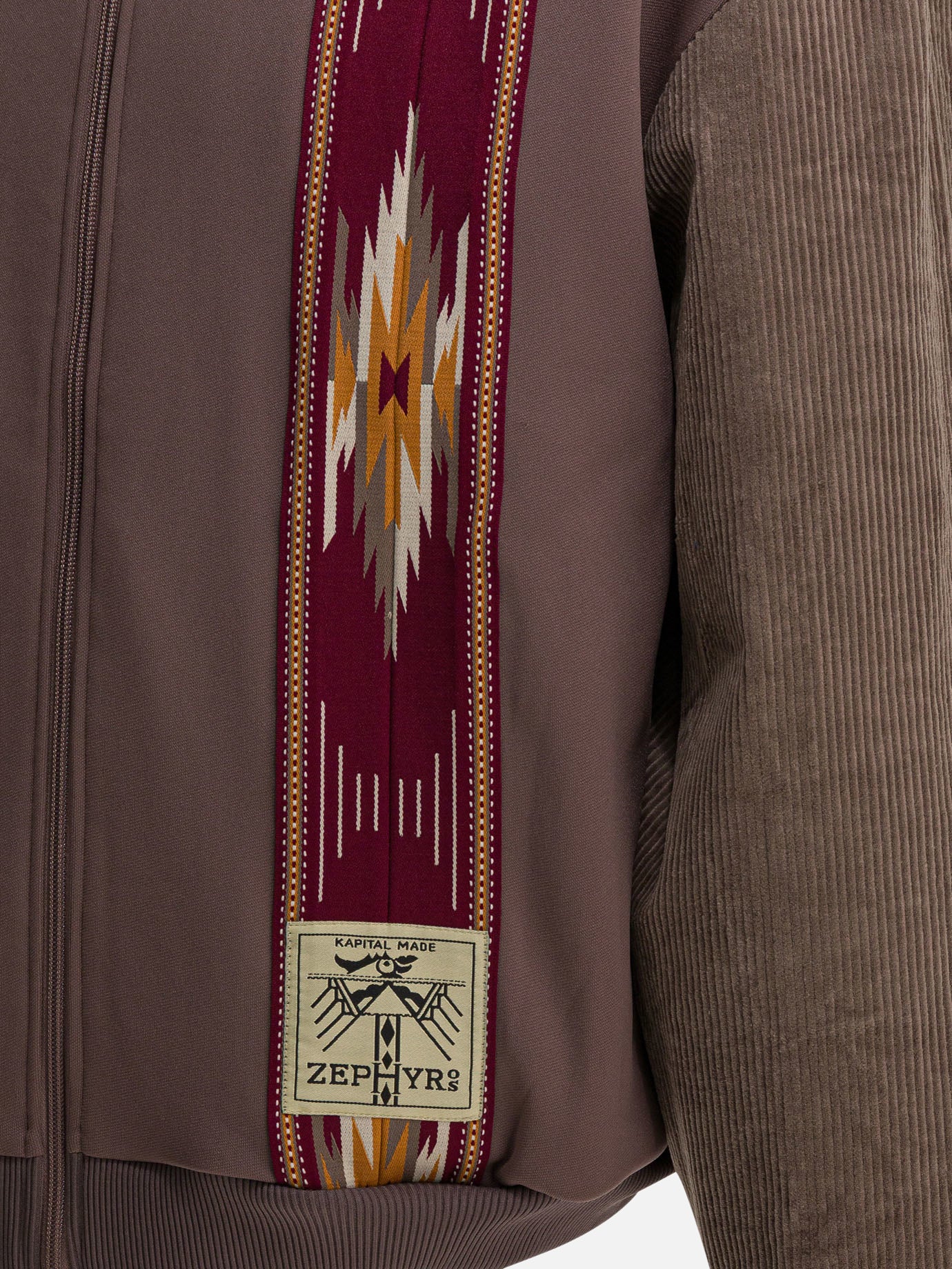 Felpe con zip Solid colour  Marrone - KAPITAL Uomo | PDP | VIETTI Online Store | Zoom-Modal_4
