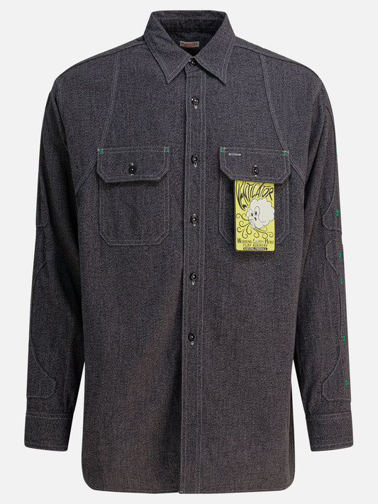 Camicie casual Solid colour  Grigio - KAPITAL Uomo | VIETTI Online Store 
