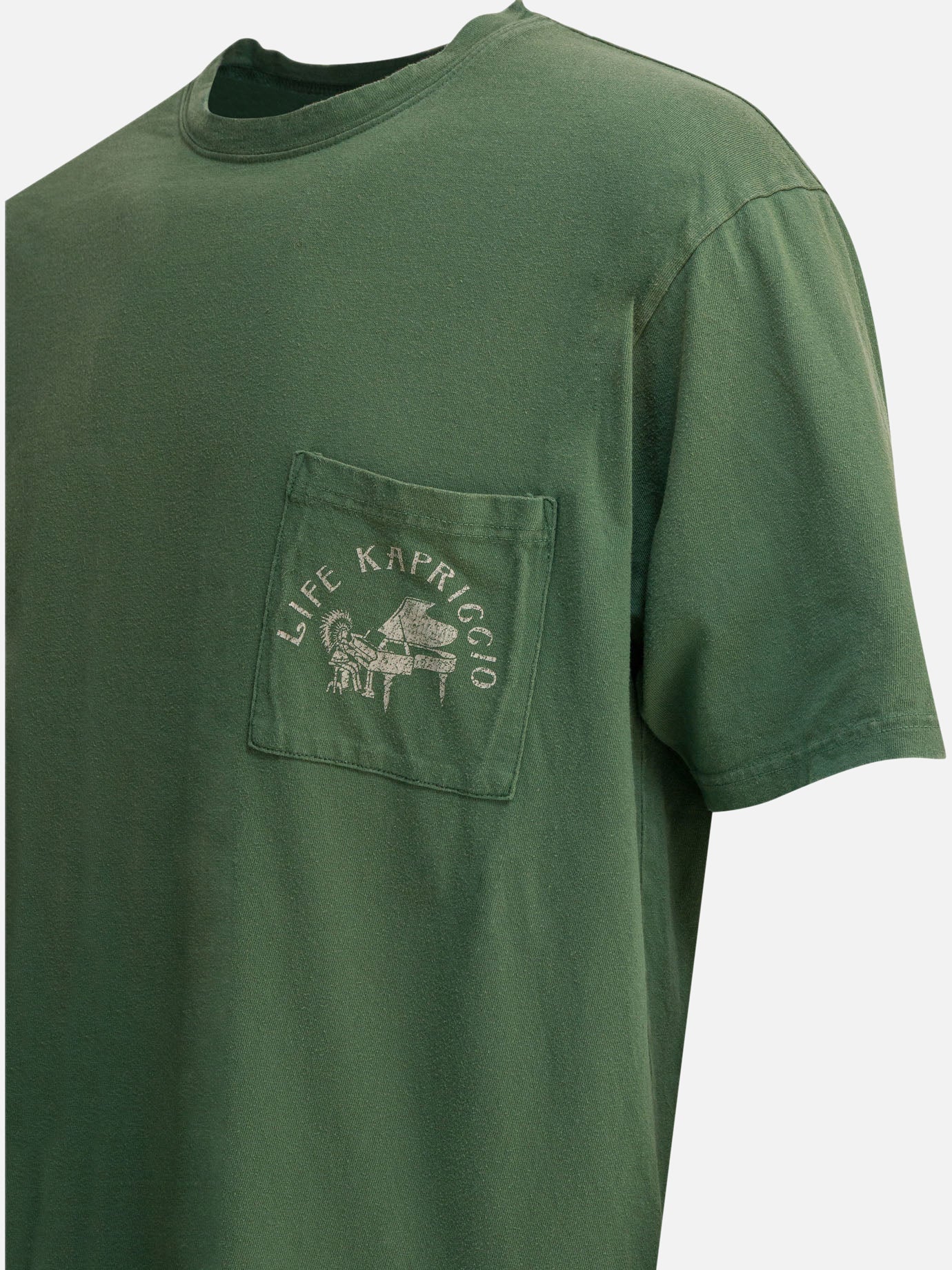 T-shirt girocollo Print  Verde - KAPITAL Uomo | PDP | VIETTI Online Store | Zoom-Modal_4
