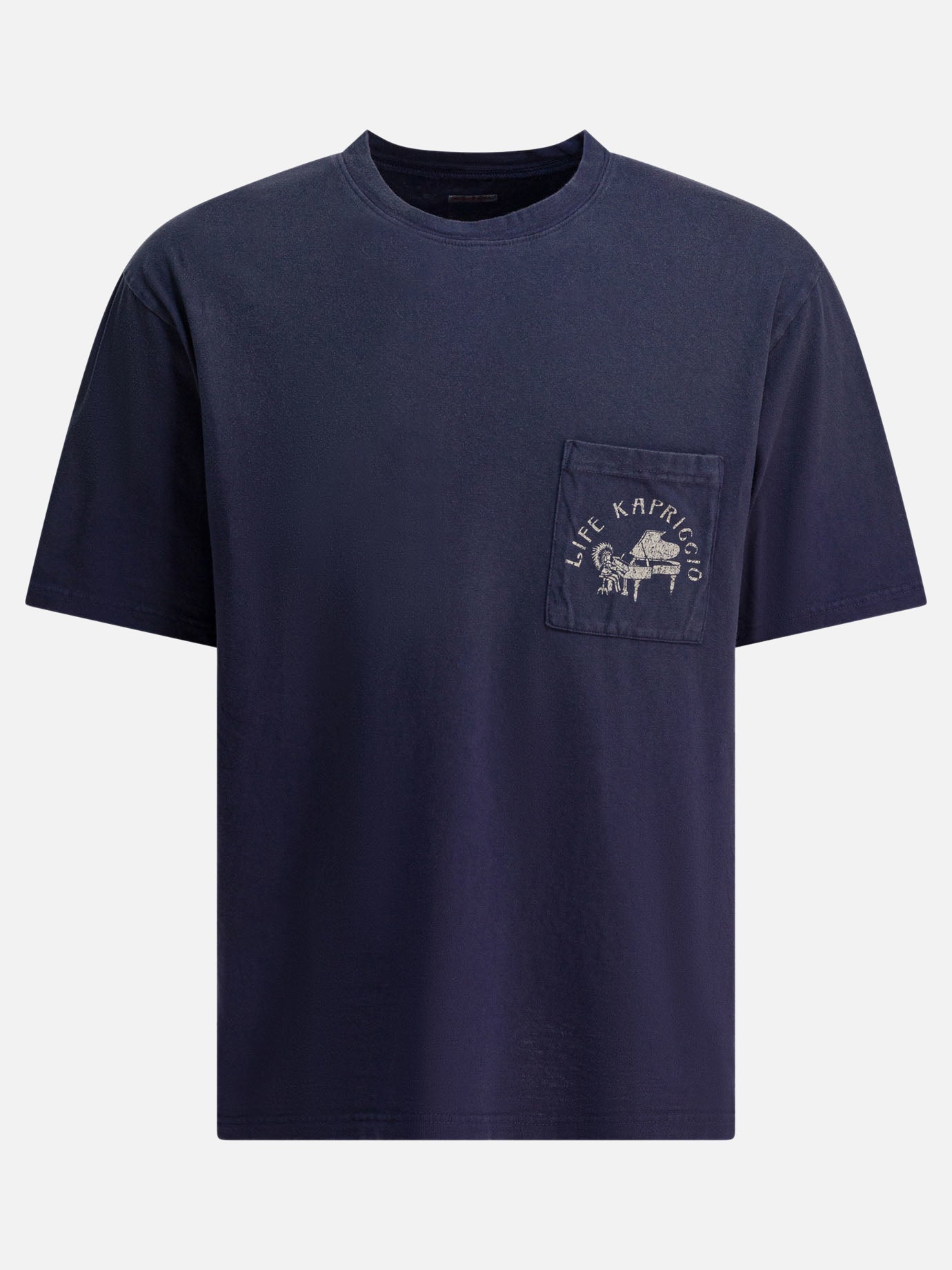 T-shirt girocollo Print  Blu - KAPITAL Uomo | PDP | VIETTI Online Store | Zoom-Modal
