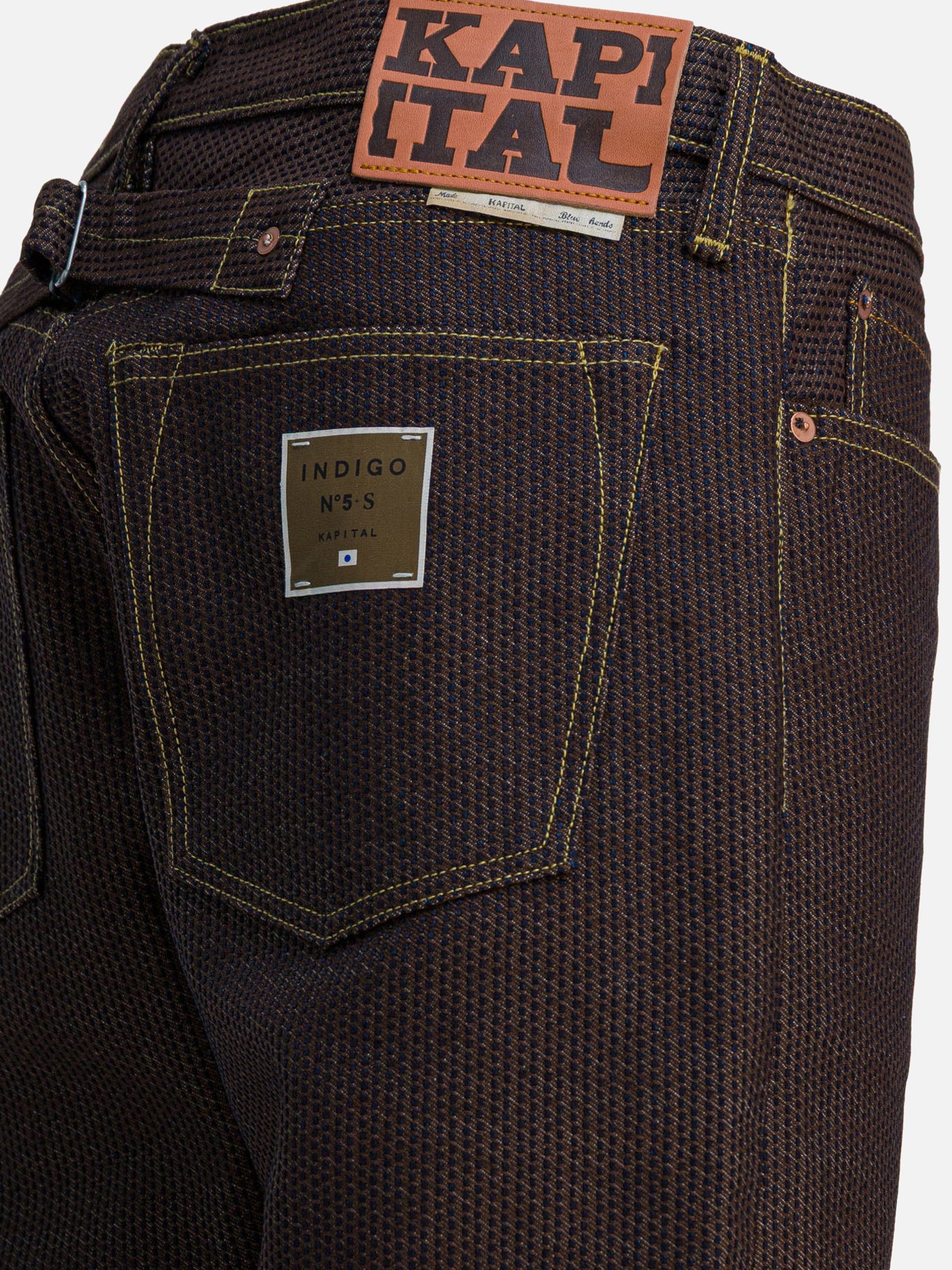 Jeans a gamba dritta Denim  Marrone - KAPITAL Uomo | PDP | VIETTI Online Store | Zoom-Modal_4
