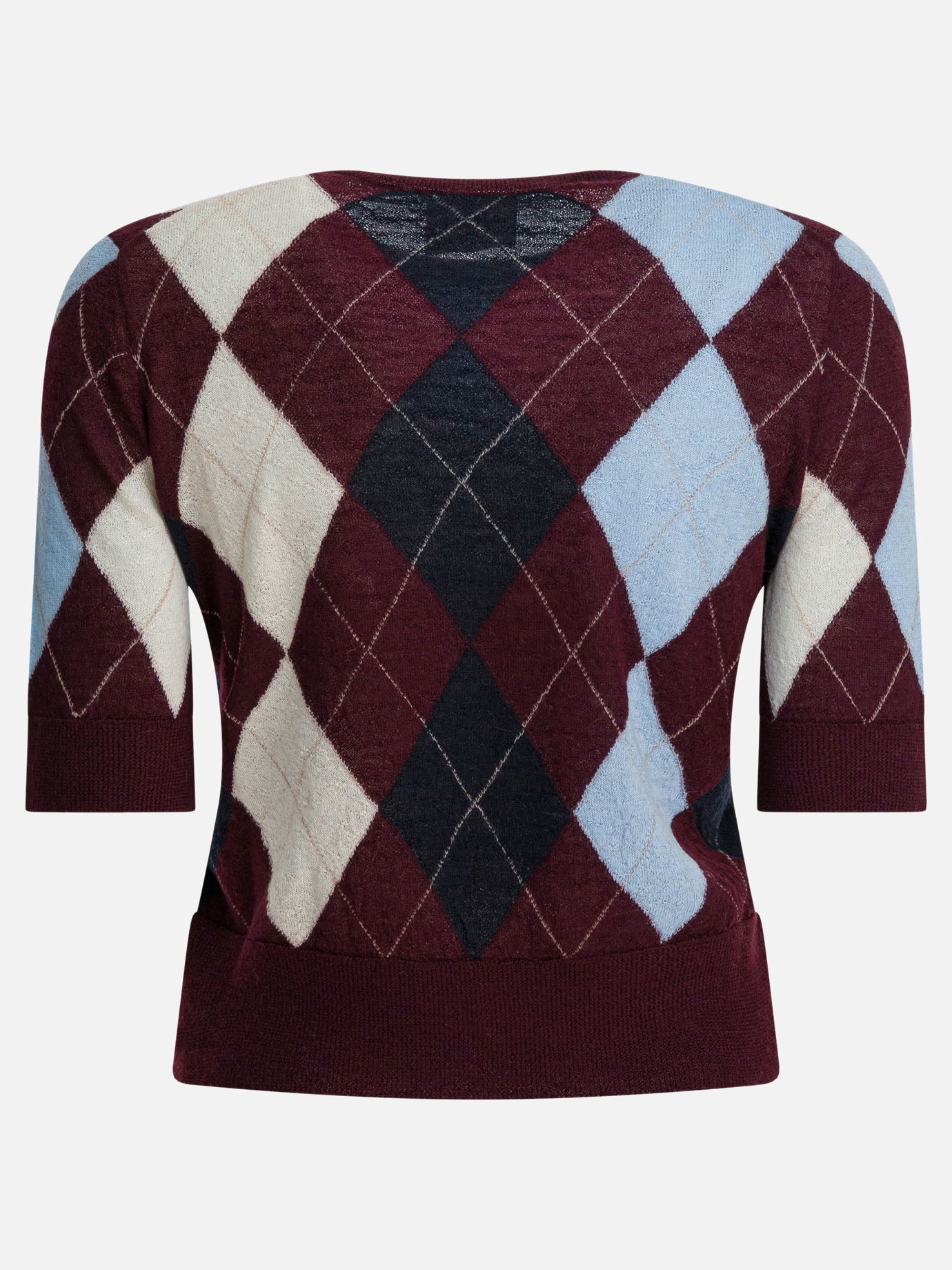 Crewneck sweaters Argyle  Bordeaux - Khaite Women | PDP | VIETTI Online Store | thumbnail_2