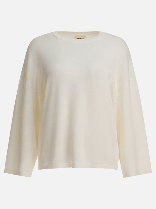 Crewneck sweaters Solid colour  White - Khaite Women | PLP | VIETTI Online Store 
