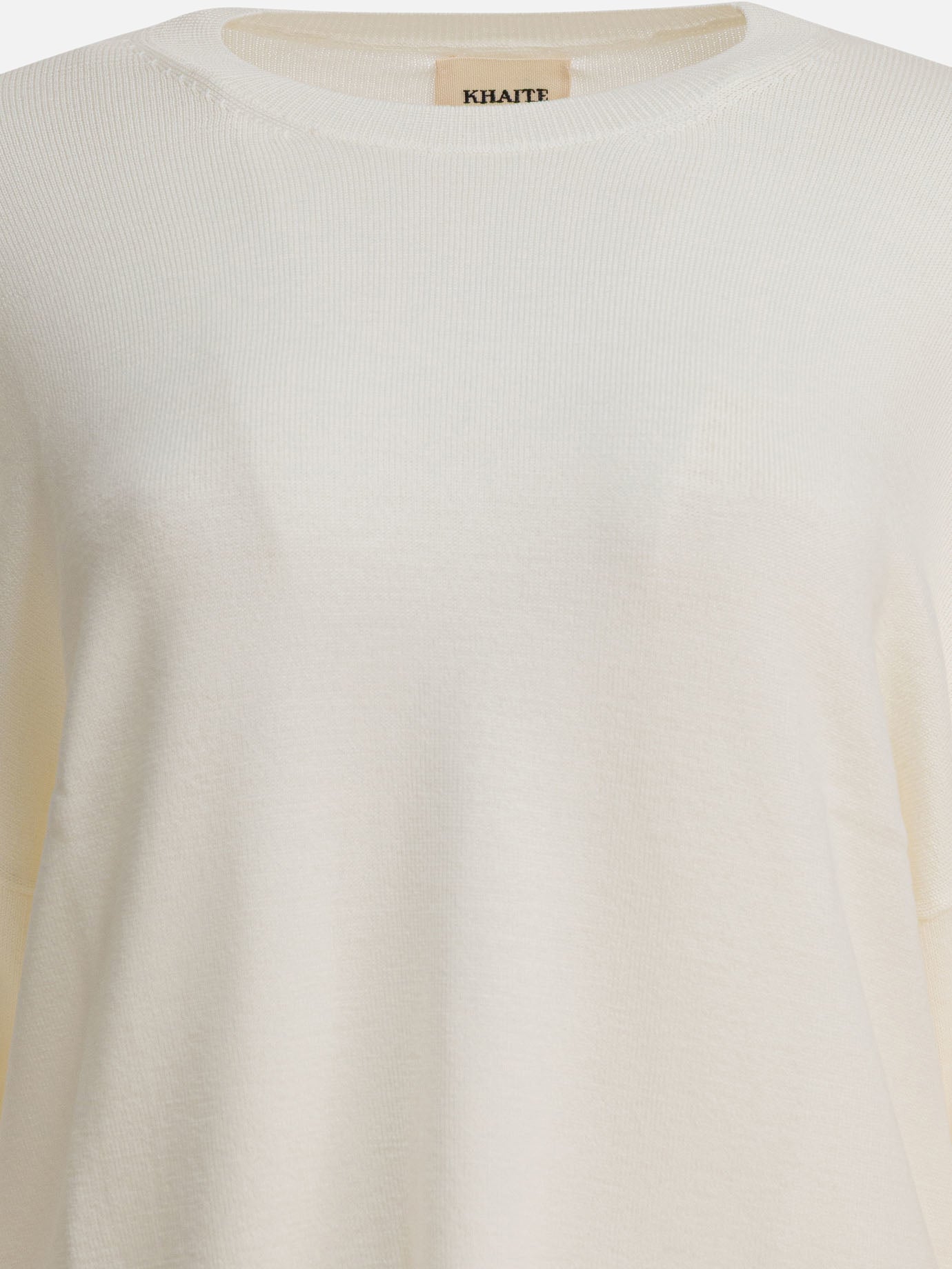 Crewneck sweaters Solid colour  White - Khaite Women | PDP | VIETTI Online Store | thumbnail_3