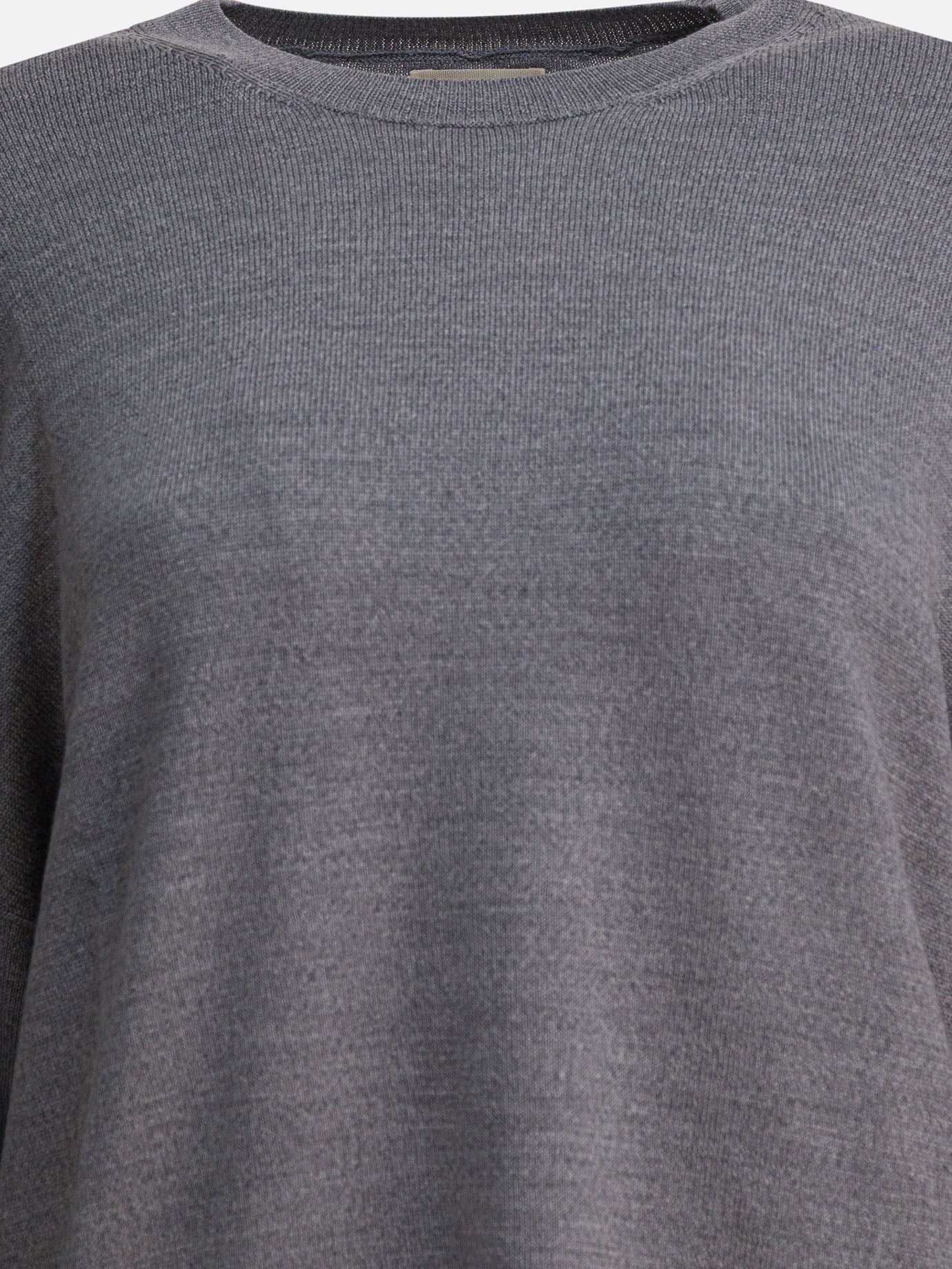 Crewneck sweaters Solid colour  Grey - Khaite Women | PDP | VIETTI Online Store | thumbnail_3