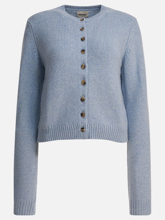 Cardigans Solid colour  Light blue - Khaite Women | PDP | VIETTI Online Store 
