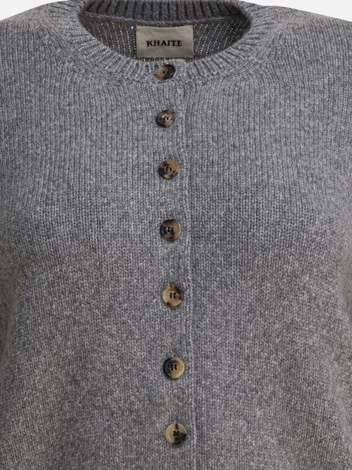 Cardigans Solid colour  Grey - Khaite Women | PDP | VIETTI Online Store | thumbnail_3