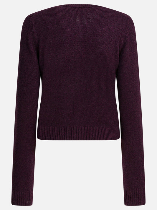 Crewneck sweaters Solid colour  Purple - Khaite Women | VIETTI Online Store | 2

