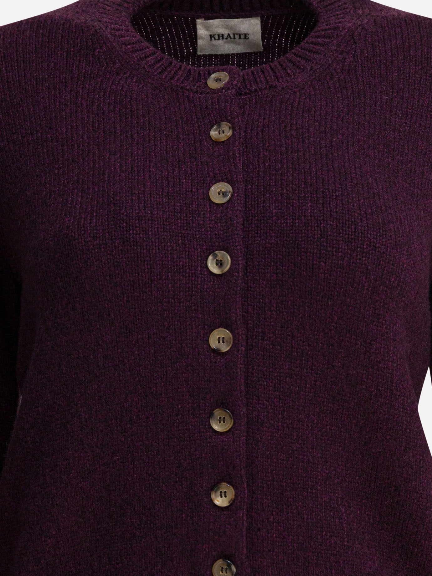 Crewneck sweaters Solid colour  Purple - Khaite Women | PDP | VIETTI Online Store | thumbnail_3