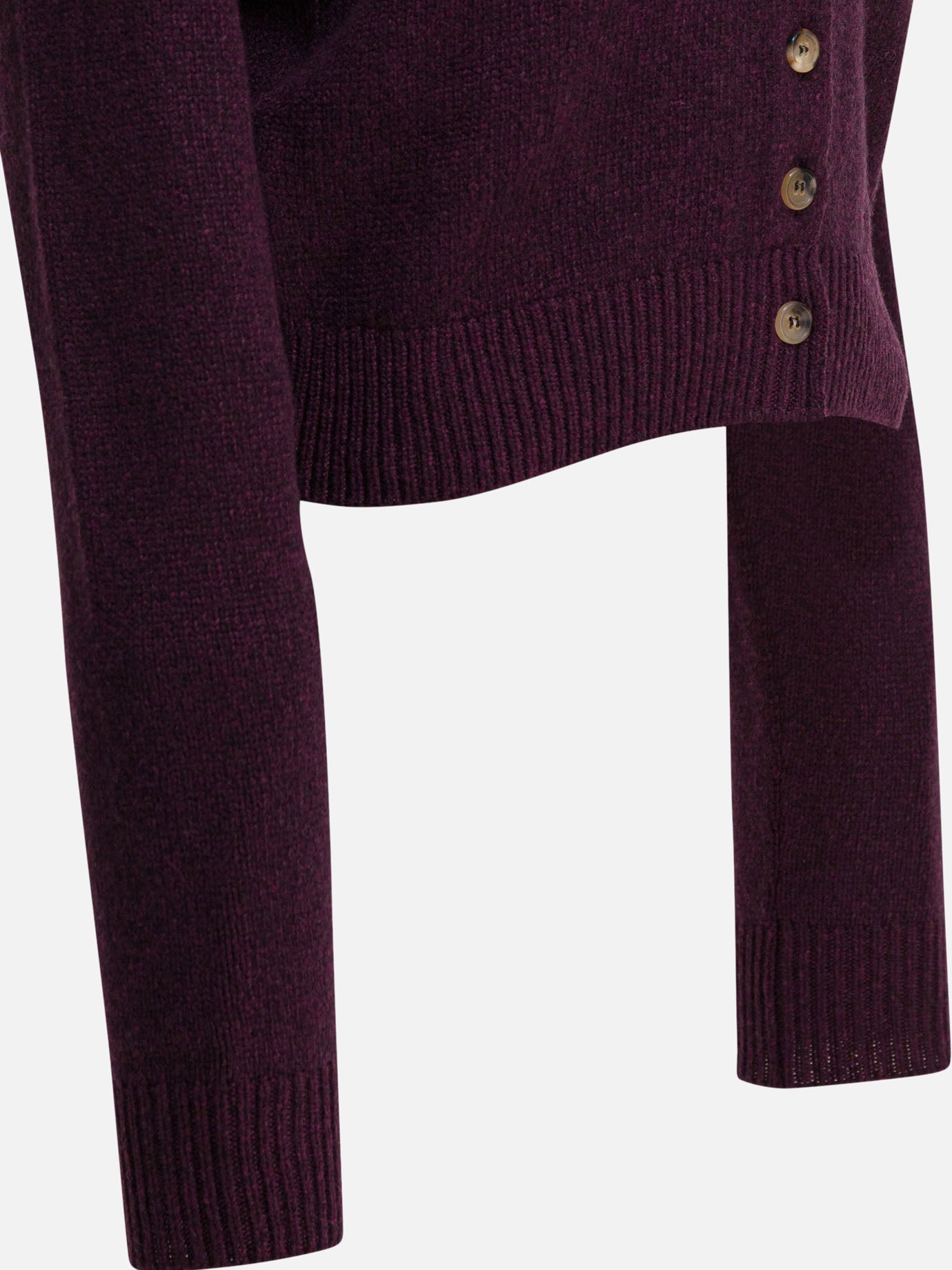 Crewneck sweaters Solid colour  Purple - Khaite Women | PDP | VIETTI Online Store | thumbnail_4