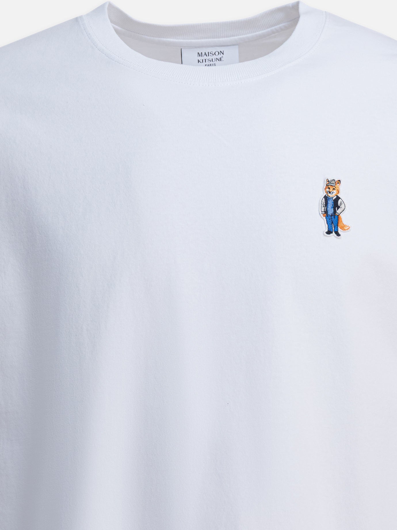 T-shirt girocollo Logo  Bianco - Maison Kitsuné Uomo | PDP | VIETTI Online Store | thumbnail_3