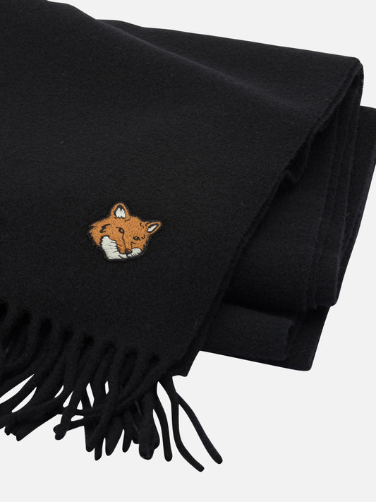 Fringed scarves Logo  Black - Maison Kitsuné Men | PDP | VIETTI Online Store | 2
