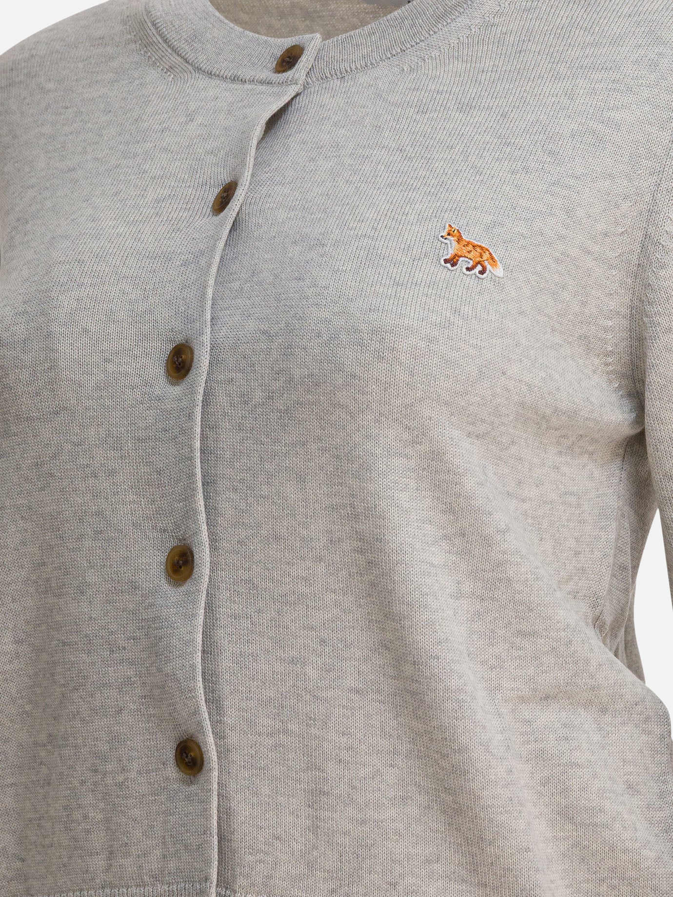 Cardigans Logo  Grey - Maison Kitsuné Women | PDP | VIETTI Online Store | Zoom-Modal_4
