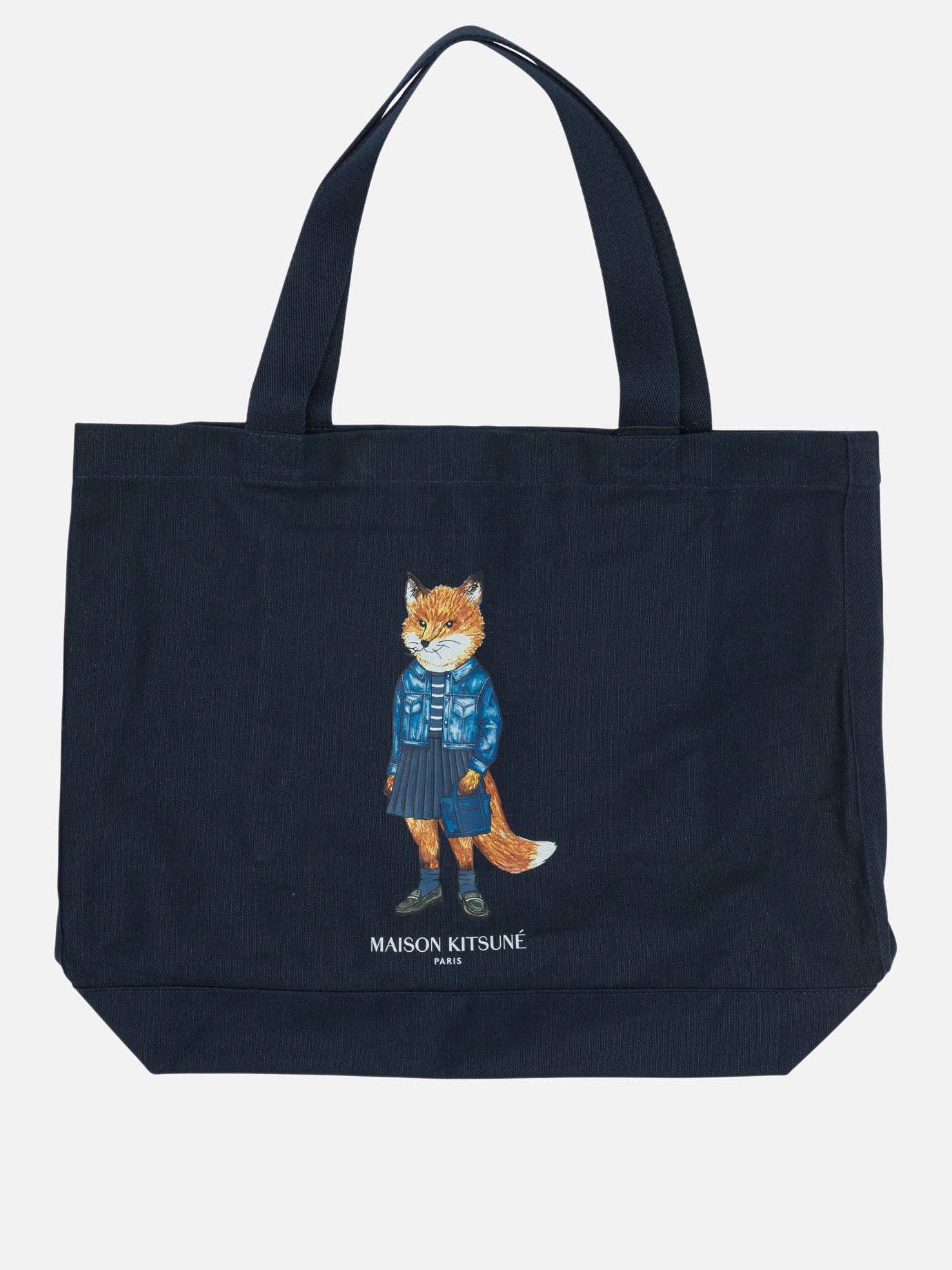 Large bags Logo  Blue - Maison Kitsuné Men | PDP | VIETTI Online Store | thumbnail