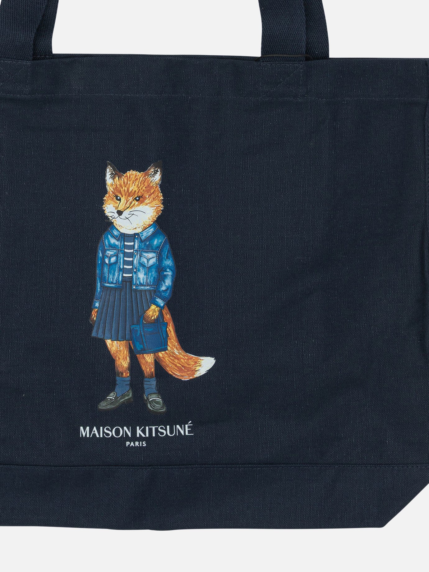 Large bags Logo  Blue - Maison Kitsuné Men | PDP | VIETTI Online Store | thumbnail_3