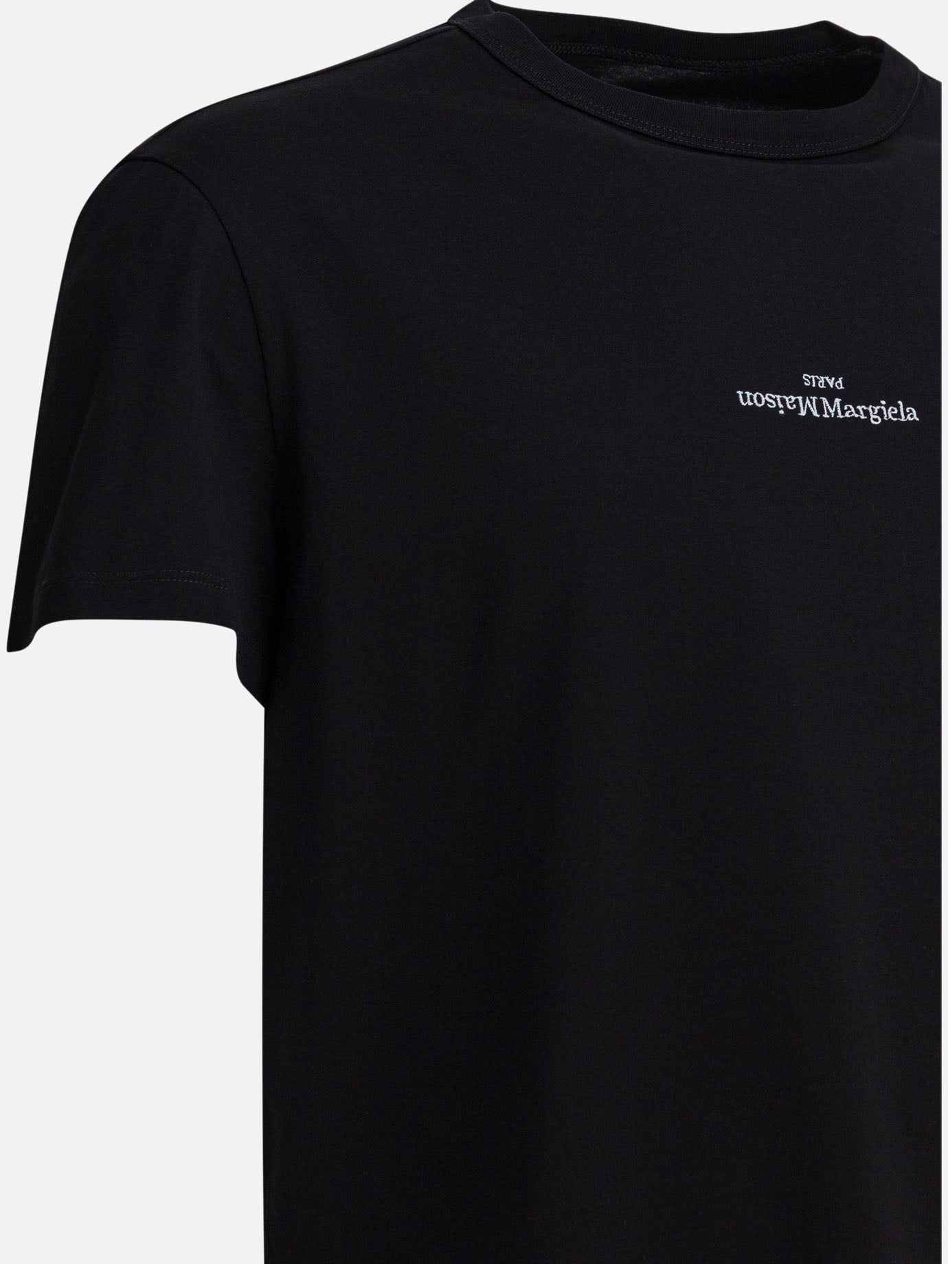 T-shirt girocollo Logo  Nero - Maison Margiela Uomo | PDP | VIETTI Online Store | thumbnail_4