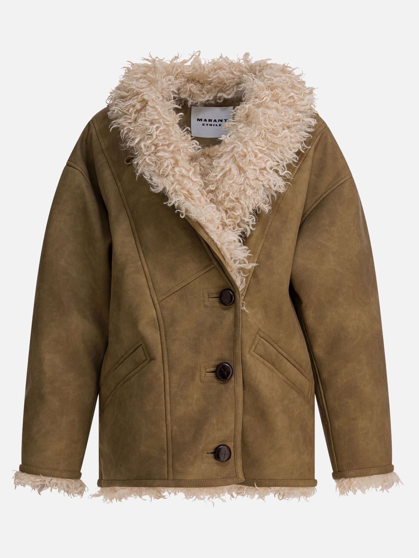 Giacche shearling Solid colour  Marrone - Marant Étoile Donna | PDP | VIETTI Online Store | thumbnail