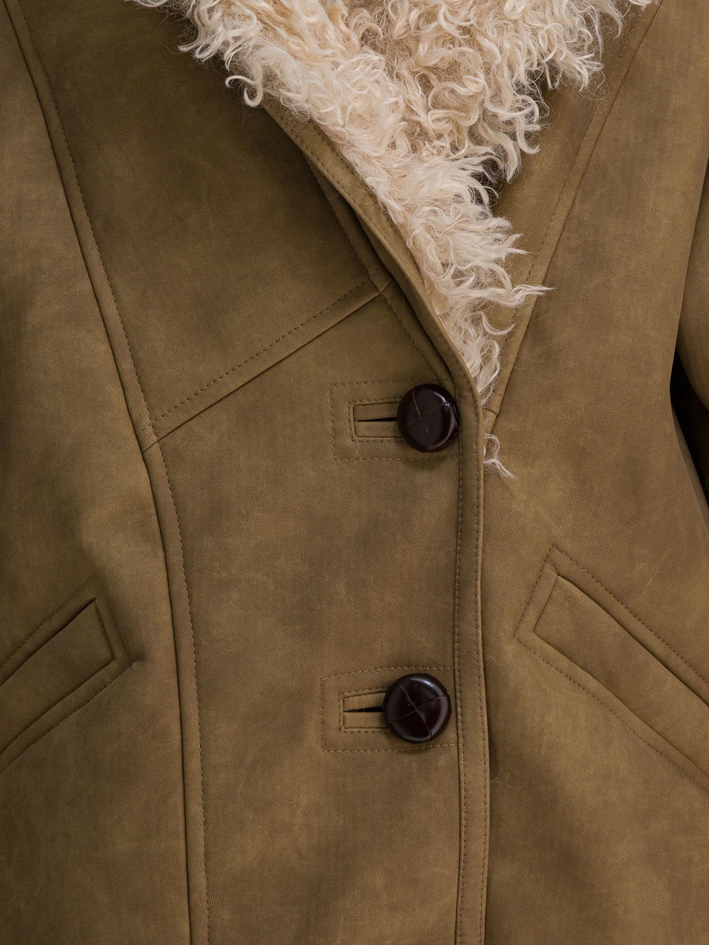 Giacche shearling Solid colour  Marrone - Marant Étoile Donna | PDP | VIETTI Online Store | thumbnail_3