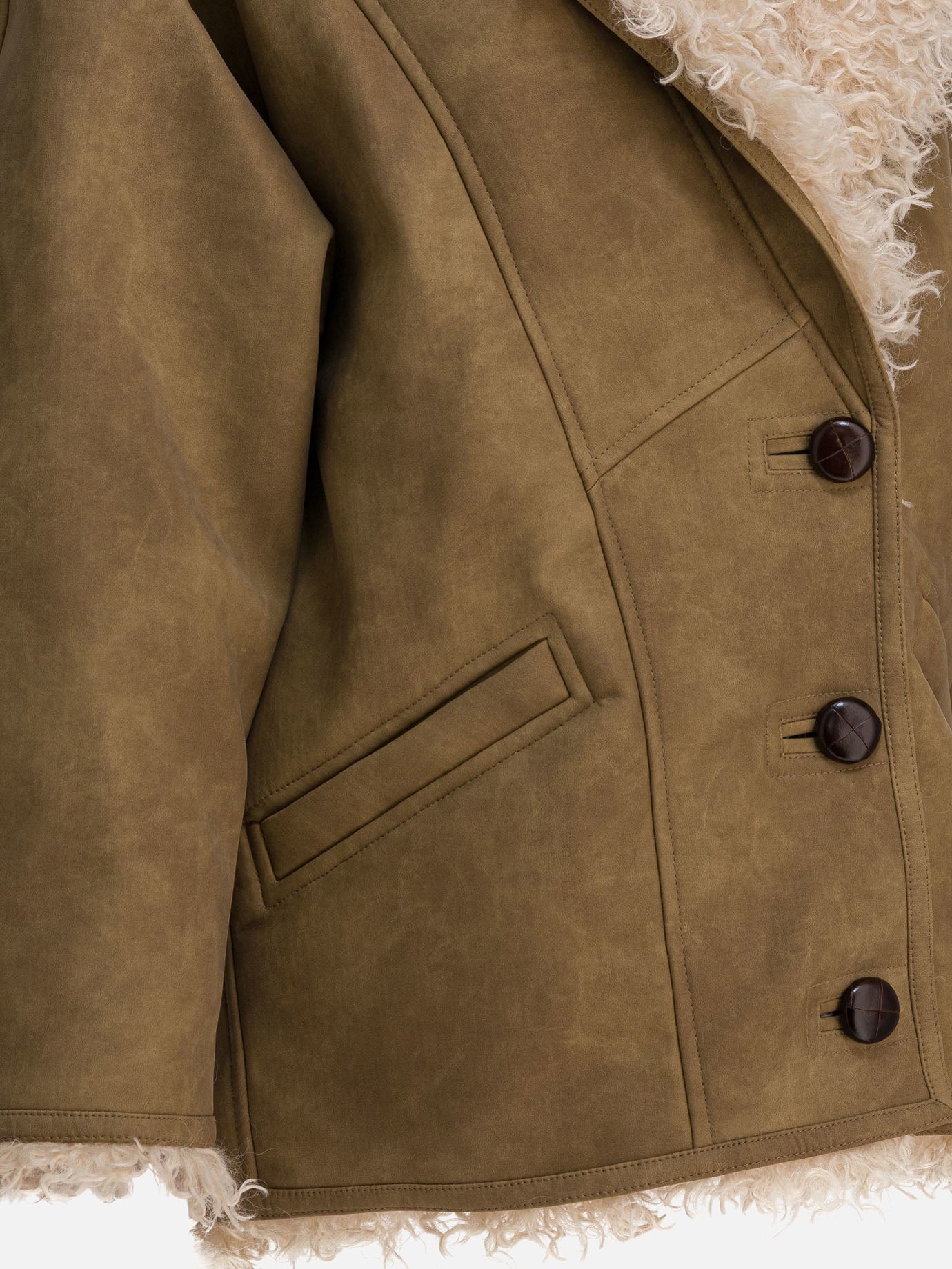 Giacche shearling Solid colour  Marrone - Marant Étoile Donna | PDP | VIETTI Online Store | thumbnail_4