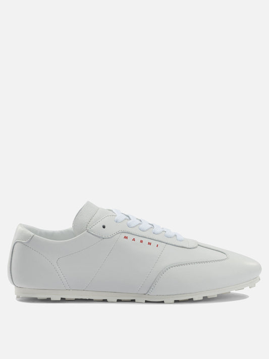Sneaker basse 100% leather - 100% rubber  Bianco - Marni Donna | PLP | VIETTI Online Store 
