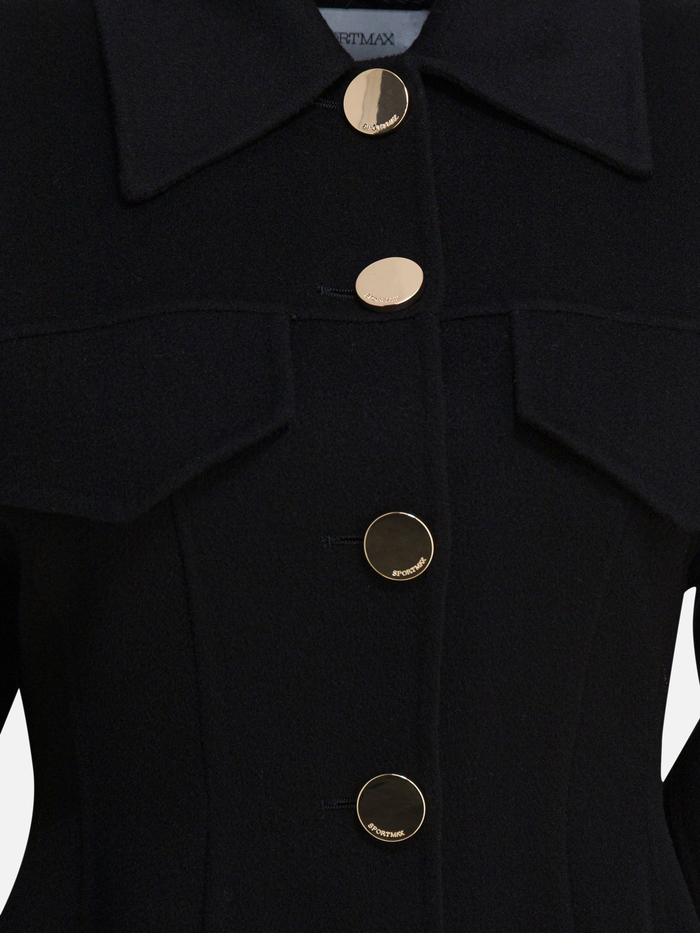 Short coats Solid colour  Black - Max Mara Sportmax Women | PDP | VIETTI Online Store | thumbnail_3