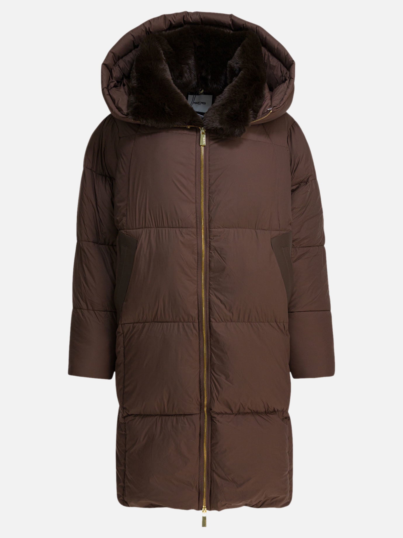 Down coats Solid colour  Brown - Max&amp;Moi Women | PDP | VIETTI Online Store | thumbnail