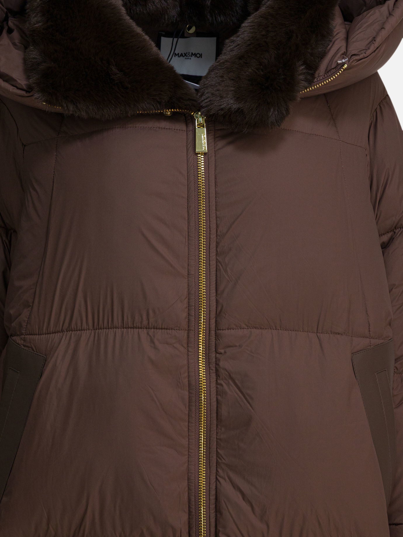 Down coats Solid colour  Brown - Max&amp;Moi Women | PDP | VIETTI Online Store | thumbnail_3