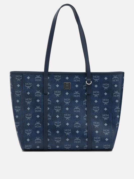 Borse grandi 63% polyurethane 20% polyester 17% cotton  Blu - Mcm Donna | VIETTI Online Store 
