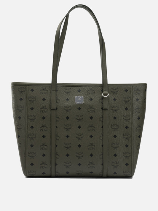 Borse grandi 63% polyurethane 20% polyester 17% cotton  Verde - Mcm Donna | VIETTI Online Store 
