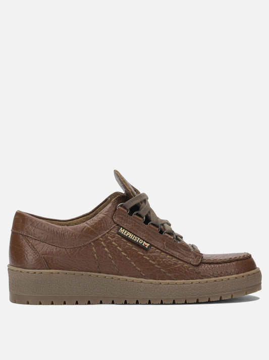 Low top sneakers 100% leather - 100% rubber  Brown - Mephisto Men | PLP | VIETTI Online Store 
