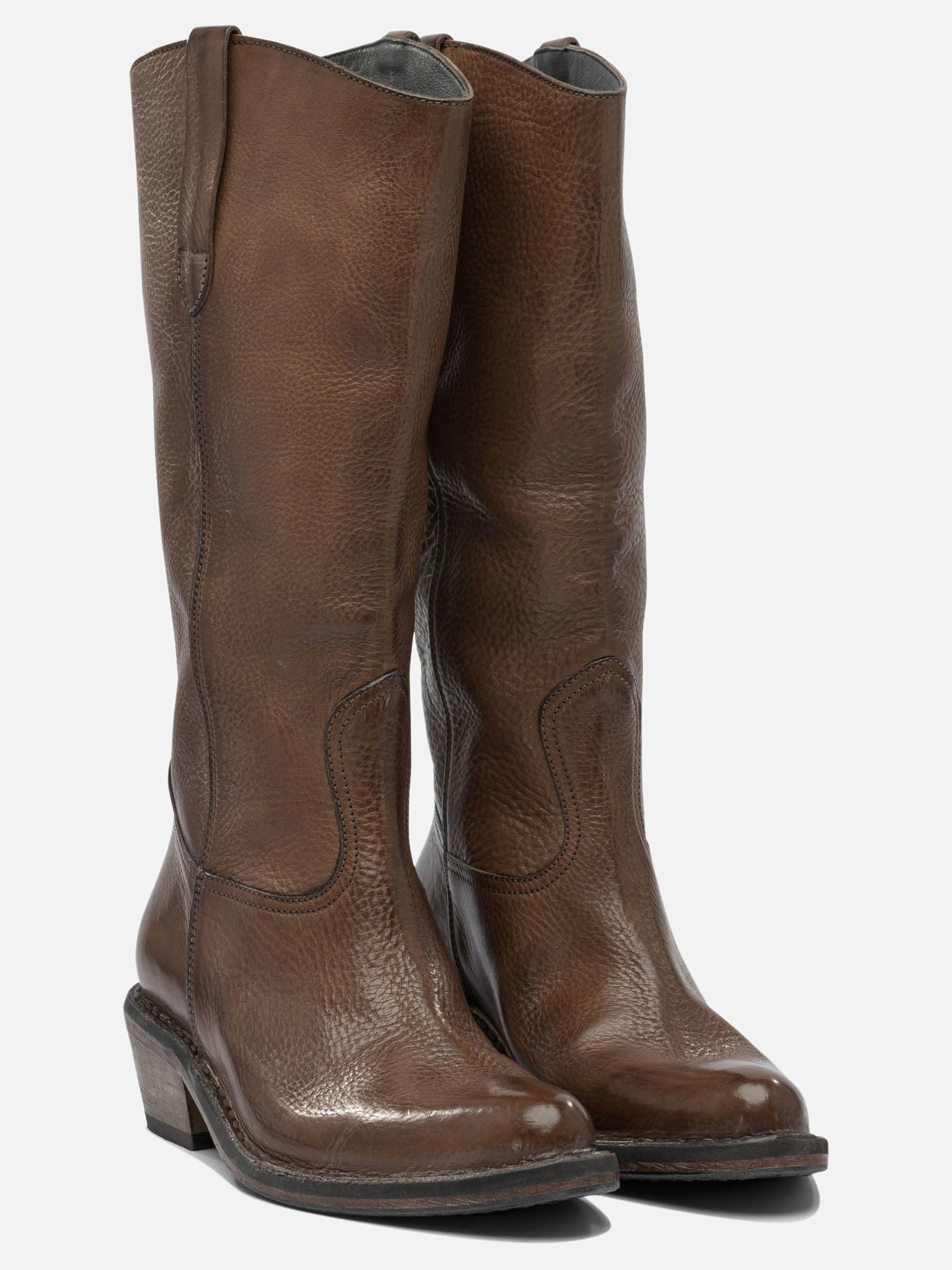 Cowboy 100% leather - 80% rubber 20% leather  Brown - Moma Women | PDP | VIETTI Online Store | Zoom-Modal_2
