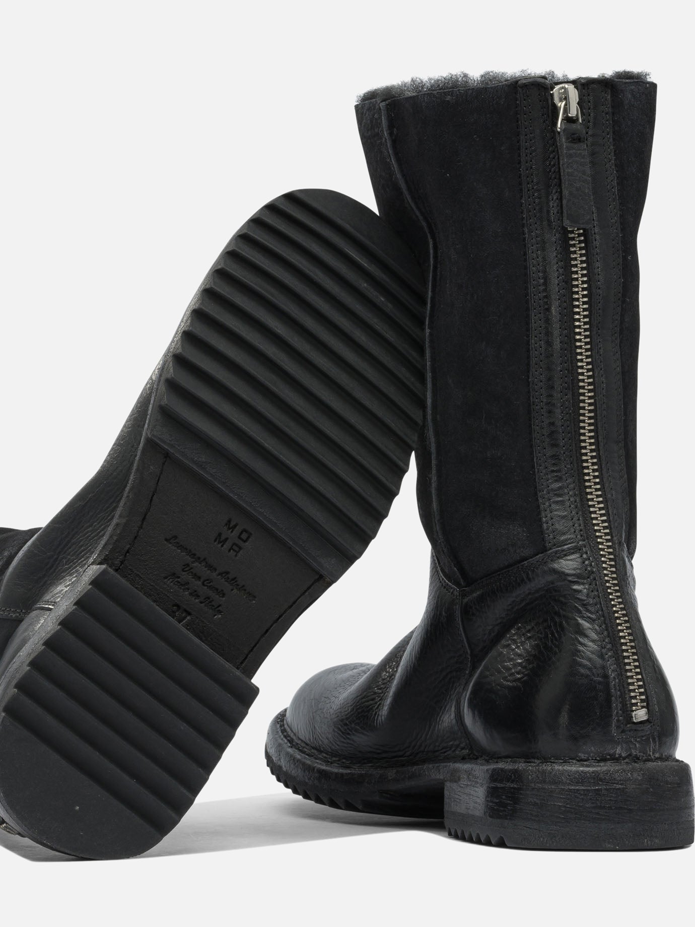Zipped boots 100% leather - 100% rubber  Black - Moma Women | PDP | VIETTI Online Store | Zoom-Modal_5
